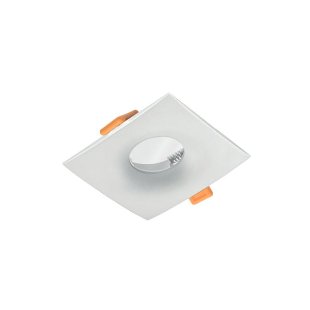 Einbauring für GU10/MR16 Leuchtmittel, IP54, weiß, quadratisch.