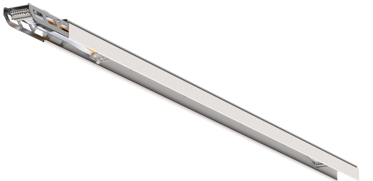 Einspeisung für Lichtbandsystem NOVA, 8-polig, dimmbar, für 220-240 V AC.