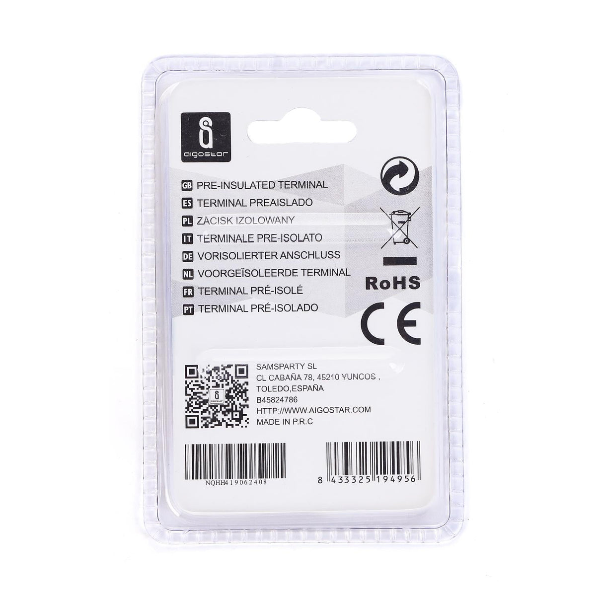 Flachsteckhülse, isoliert, 20 Stk., FDD 1,25 - 250 mm, 21 x 7,4 x 3,8 mm, gelb.