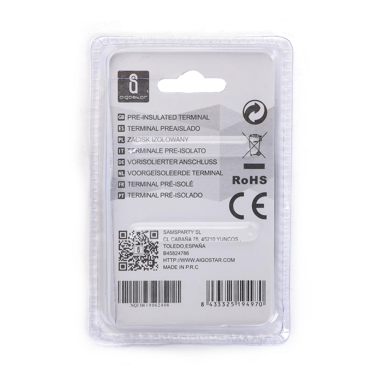 Flachsteckhülse, isoliert, 20 Stk., FDD 2 - 250 mm, 21 x 7,4 x 4,3 mm, schwarz.