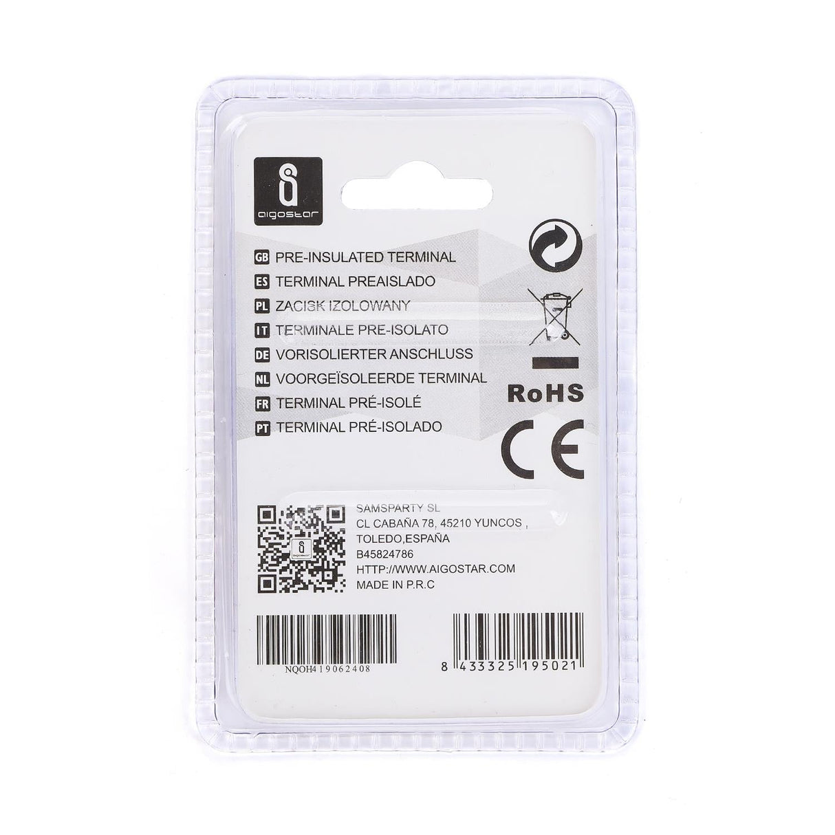 Flachsteckhülse, isoliert, 20 Stk., FDD 5,5 - 250 mm, 25 x 7,4 x 5,7 mm, rot.