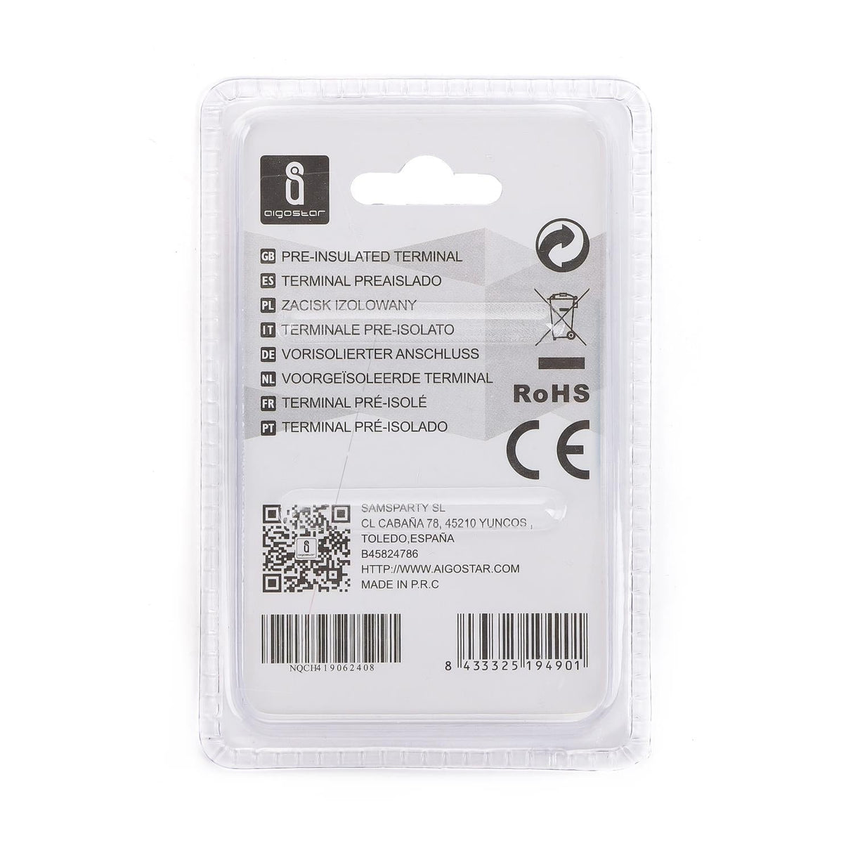 Flachsteckhülse, isoliert, 20 Stk., MDD 2 - 250 mm, 21 x 6,35 x 4,3 mm, rot.