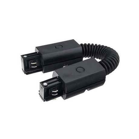 Flexibler Verbinder für 3-Phasenschiene, Tracklight-System, schwarz.