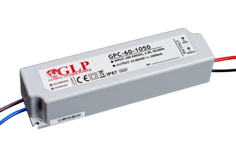 GPC-60: LED-Netzteil, 60 W Serie, IP67, konstant Strom, 12-60 V DC / 1050 mA.