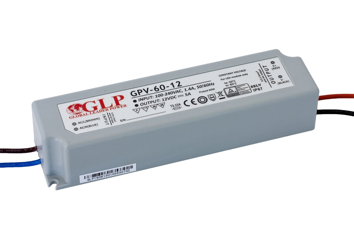 GPV-60: LED-Netzteil, 60 W Serie, IP67, 36 V DC, 1,67 A.