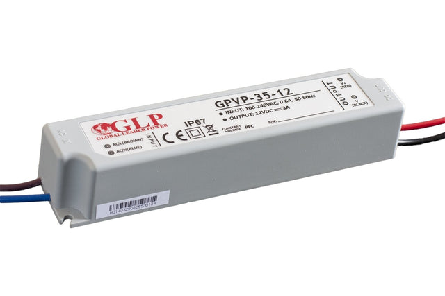 GPVP-35: LED-Netzteil, 35 W Serie, IP67, mit PFC, 12 V DC, 3 A.