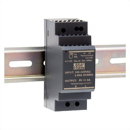 HDR-30 Serie, DIN-Hutschienennetzteil, 30 W, Single-Out, MeanWell, 12 V.