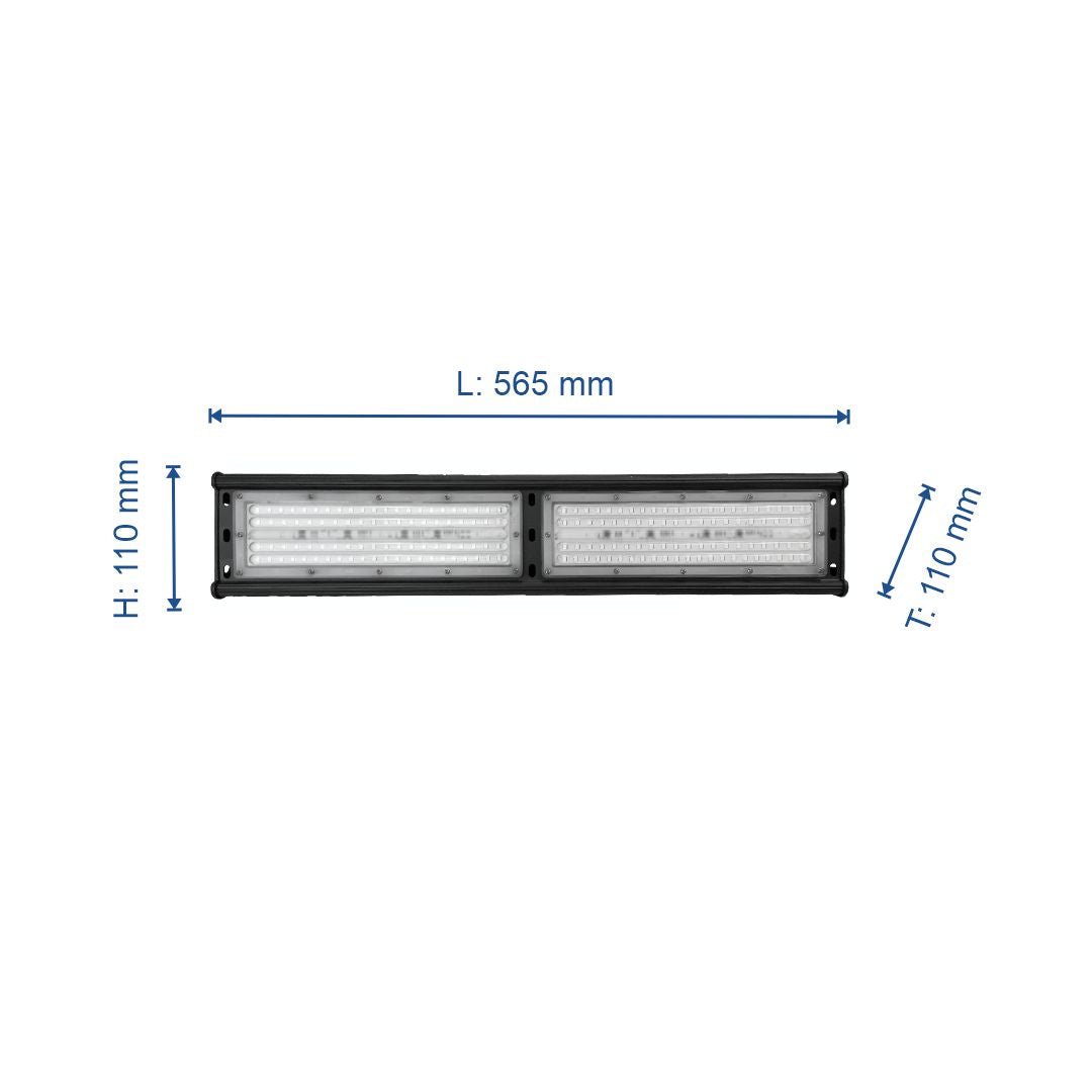 HighBay, linear, 100 W, 10000 lm, Hallenleuchte, IP44, 6000 K.