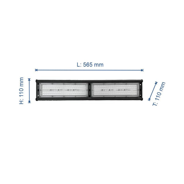HighBay, linear, 100 W, 10000 lm, Hallenleuchte, IP44, 6000 K.