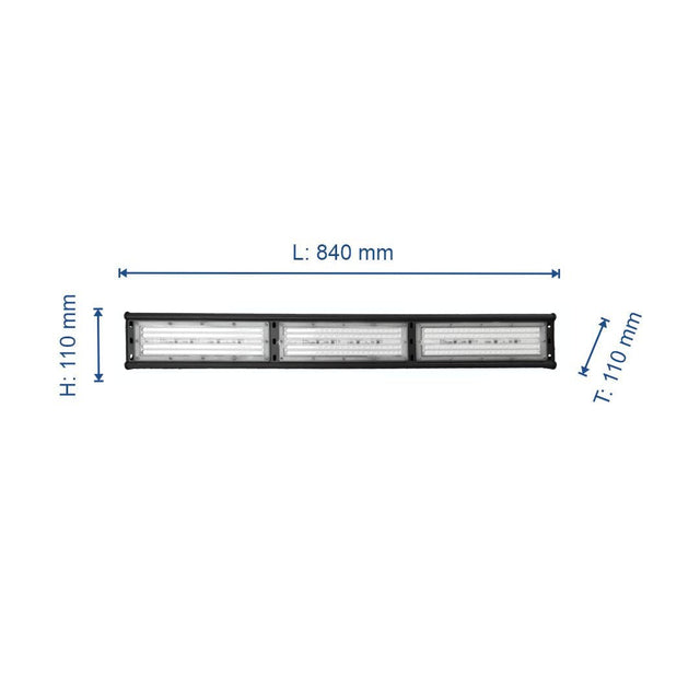 HighBay, linear, 150 W, 15000 lm, Hallenleuchte, IP44, 6000 K  Lichttechnik24.de.