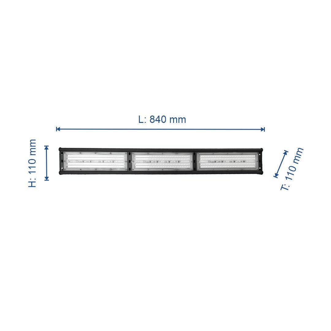 HighBay, linear, 150 W, 18000 lm, Hallenleuchte, IP65, 5000 K  Lichttechnik24.de.