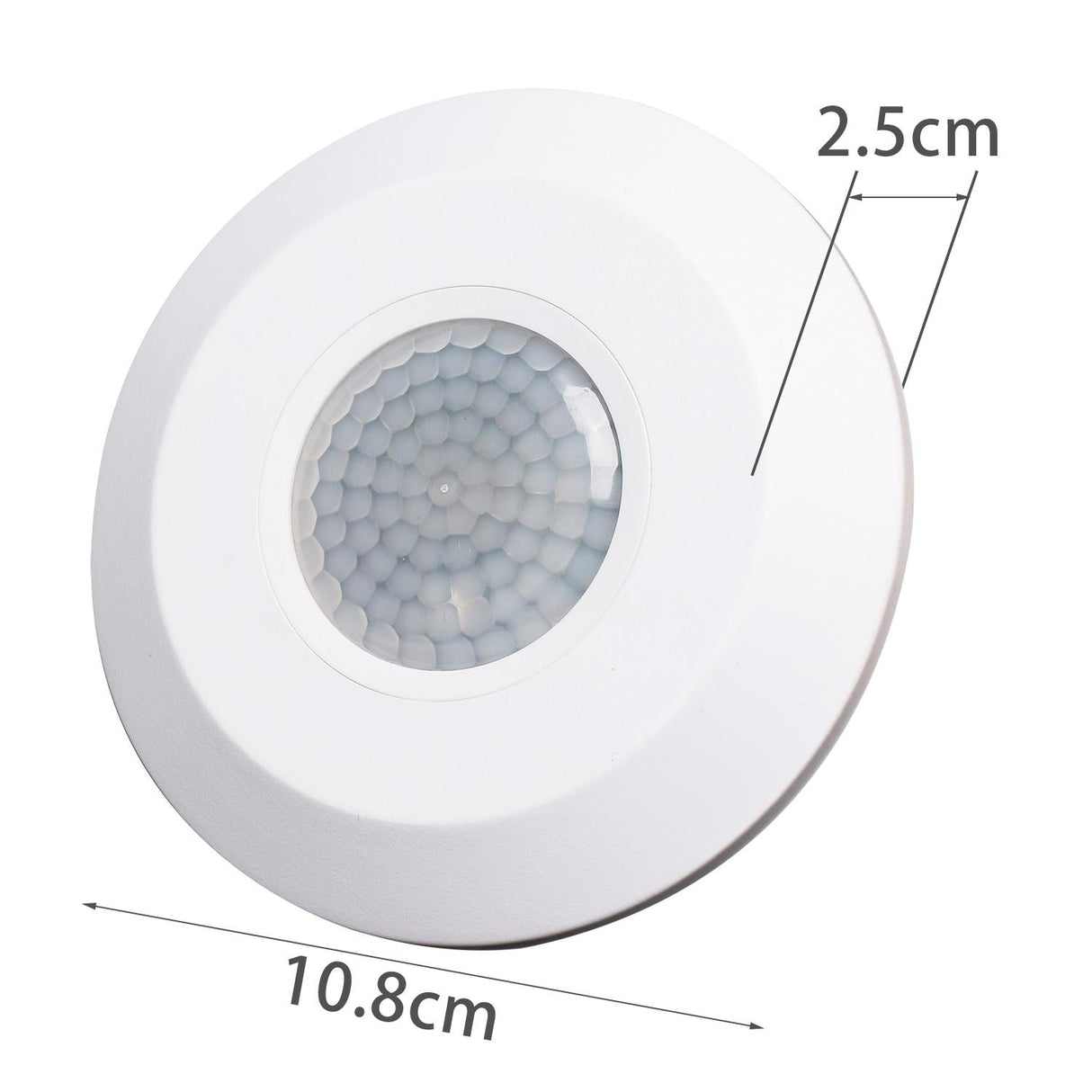 Infrarot-Bewegungsmelder, Ø 108 mm, 8m, weiß.