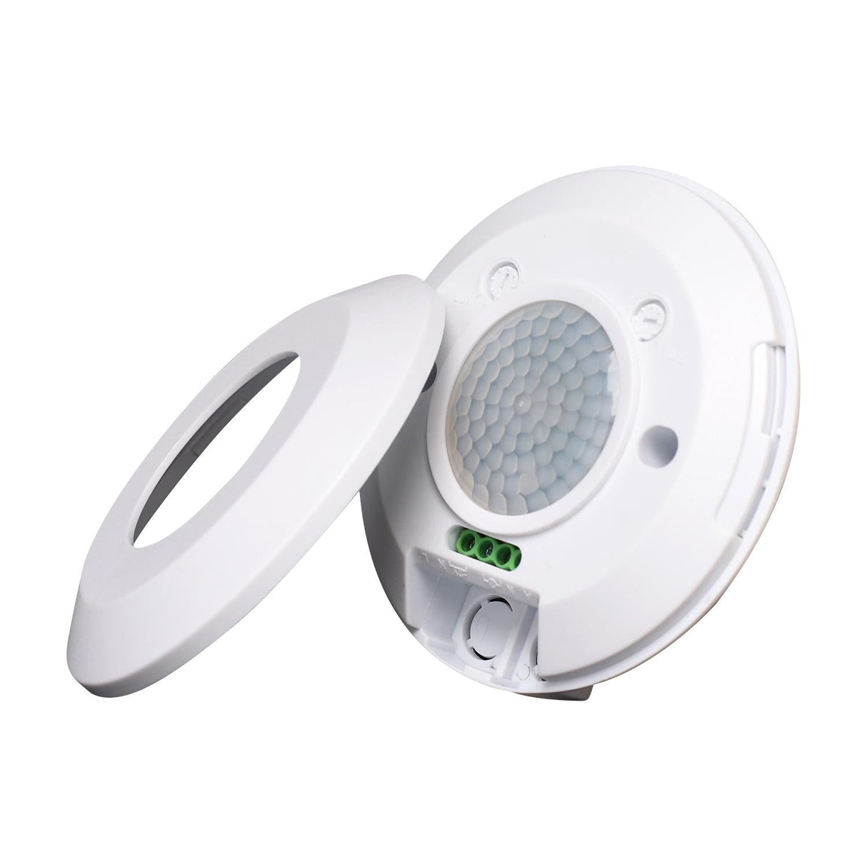 Infrarot-Bewegungsmelder, Ø 108 mm, 8m, weiß.