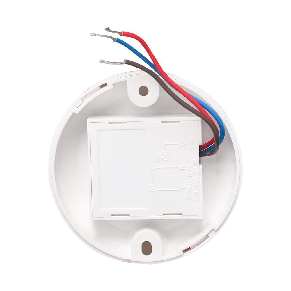 Infrarot-Bewegungsmelder, Ø 75 mm, 6 m, weiß.