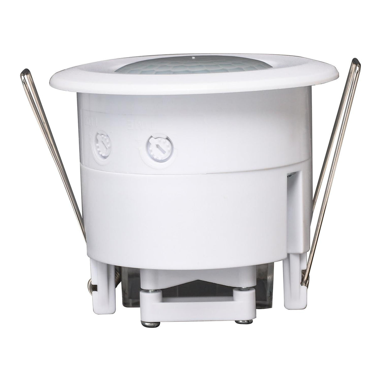 Infrarot-Bewegungsmelder, Ø 76 mm, 8 m, weiß.