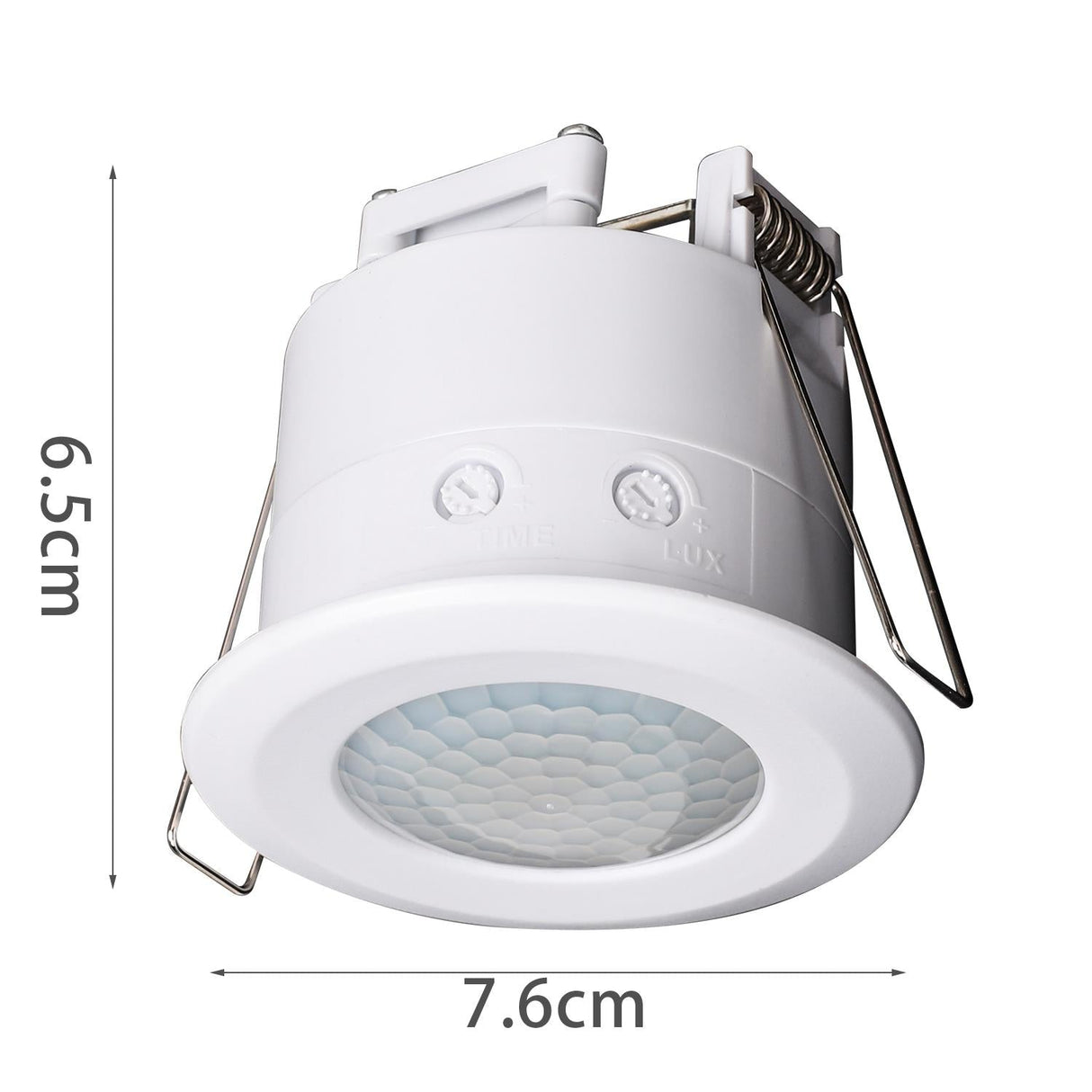 Infrarot-Bewegungsmelder, Ø 76 mm, 8 m, weiß.