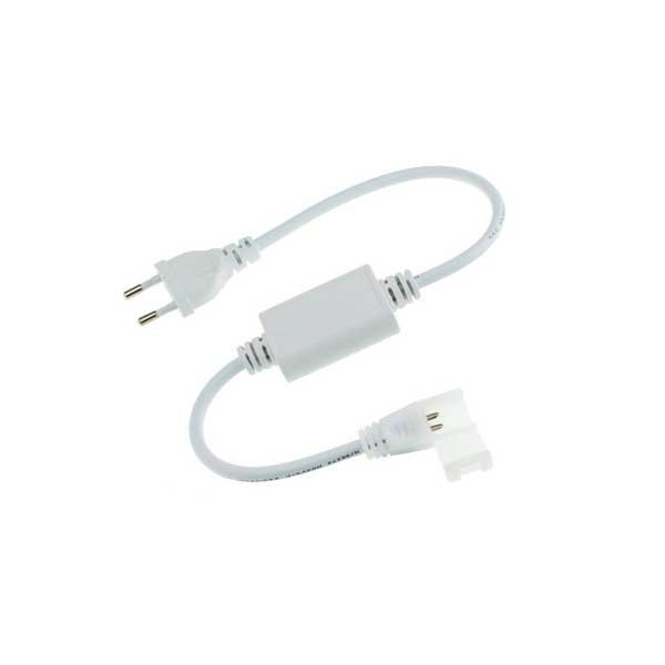 LED Anschlusskabel für LED Stripe, 230V, weiß.