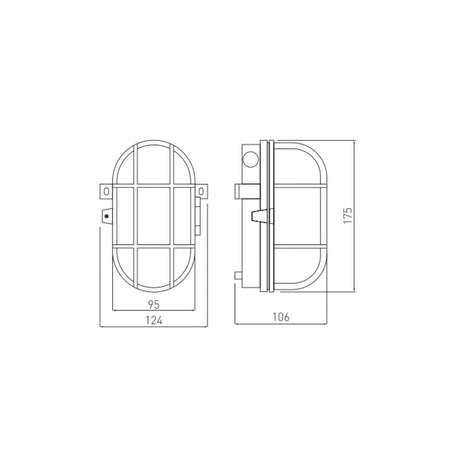 LED Aufbau Deckenleuchte, Kellerleuchte, E27, max. 40W, IP54, Metallgitter, schwarz  Lichttechnik24.de.