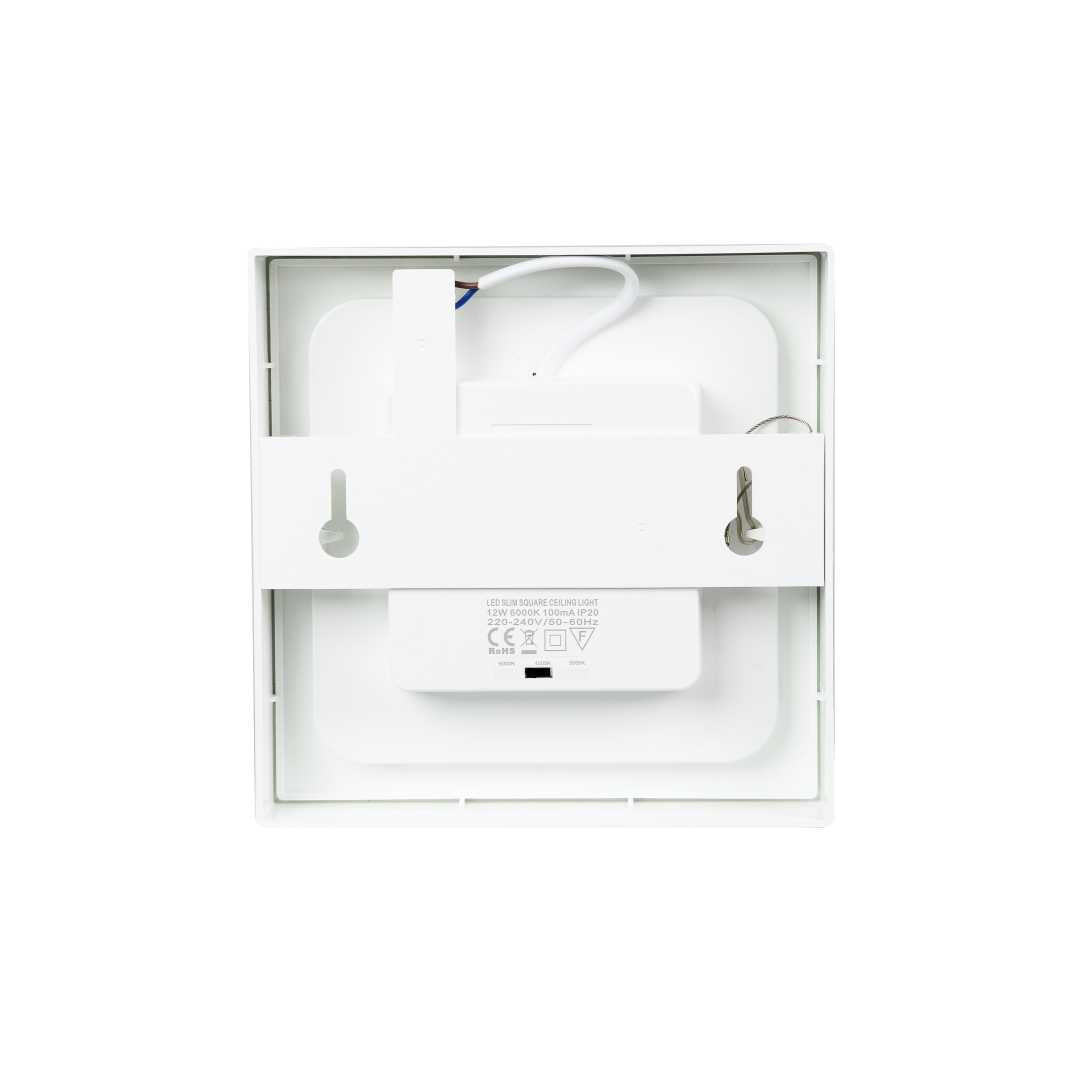 LED CCT Aufbauleuchte, 18W, 1880 lm, 227x35mm, 3000-4000-6000K einstellbar, mit Diffusor, eckig.