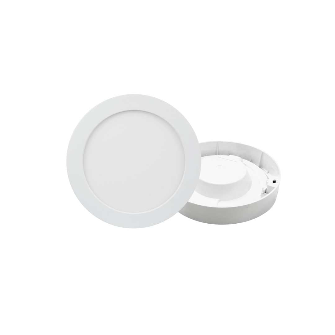 LED CCT Aufbauleuchte, 18W, 1880lm, ø226x35mm, 3000-4000-6000K einstellbar, mit Diffusor, rund.