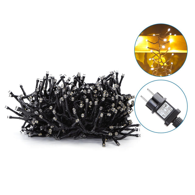 LED-Cluster-Lichterkette, 500er, warmweiß, 10 m.