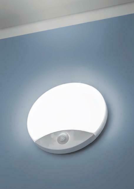 LED-Deckenleuchte mit Bewegungsmelder, 16W, 1200lm, 4000K, IP44.