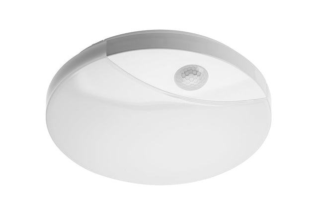 LED-Deckenleuchte mit Bewegungsmelder, 16W, 1200lm, 4000K, IP44.