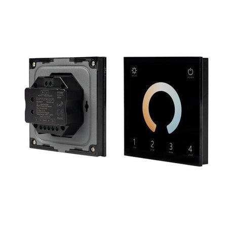 LED DMX-RF 4 Zonen CCT Wandcontroller.