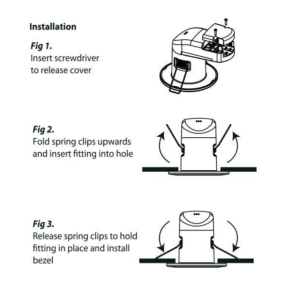 LED-Downlight, 6 W, 540lm, IP65, Feuerbeständig, 2800 K.