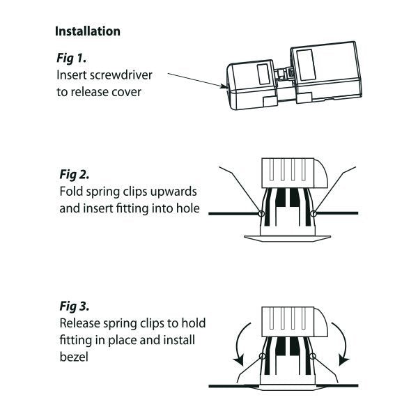 LED-Downlight CCT, 8 W, 600 lm, IP65, Feuerbeständig.