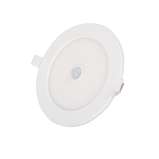 LED-Einbau-Downlight mit Bewegungs- und Dämmerungssensor, 12 W, 1190 lm, 6500 K.