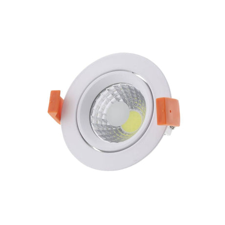 LED Einbauleuchte COB, 8W, 560 lm, 4500 K, rund, schwenkbar.