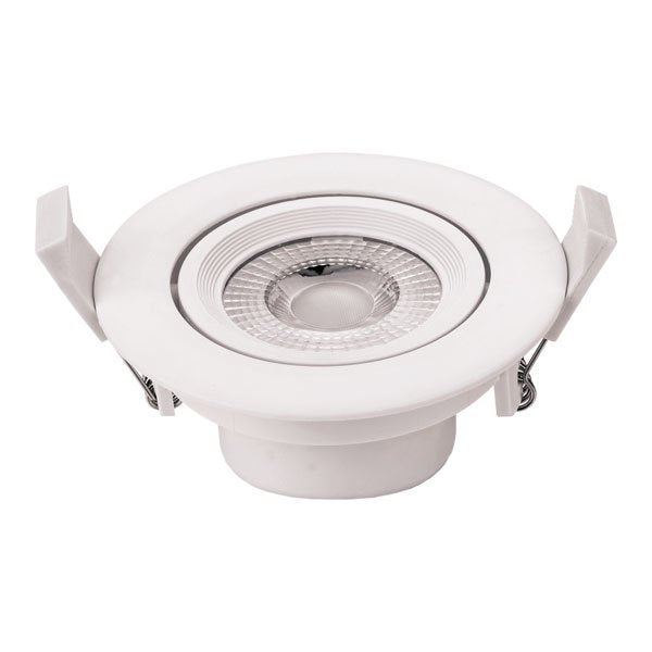 LED-Einbaustrahler, 7W, 525 Lumen, 50°, rund, drehbar, 6000K (kaltweiß).