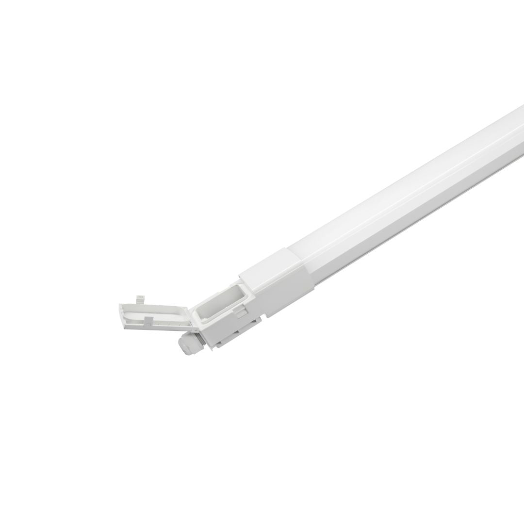 LED Feuchtraumleuchte, 150 cm, 45 W, 5175  lm, 4000 K (neutralweiß), IP66, durchschleifbar, Fast Connector.