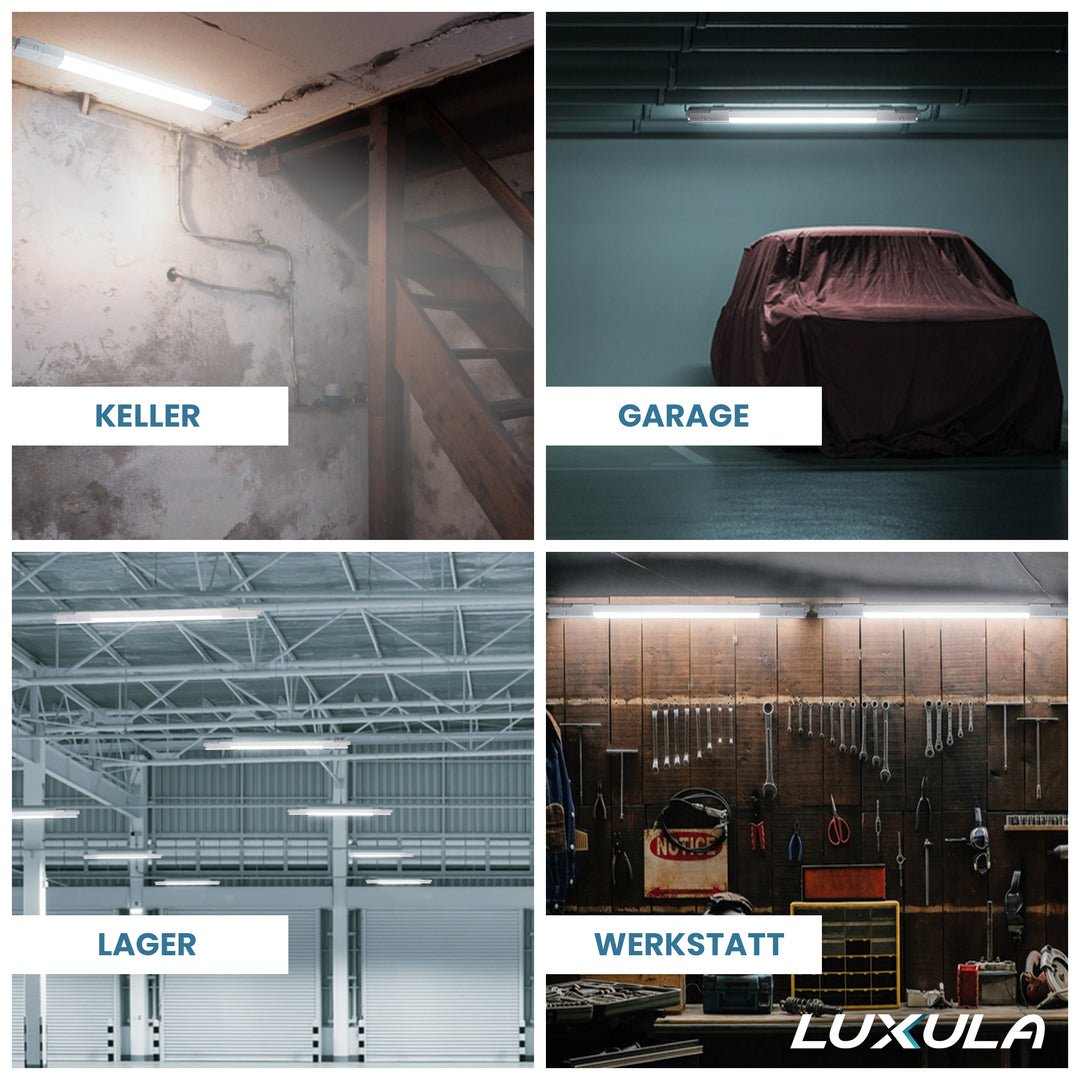 LED Feuchtraumleuchte, 75 cm, 16 W, 1760 lm, 4000 K (neutralweiß), IP66, durchschleifbar, Fast Connector.