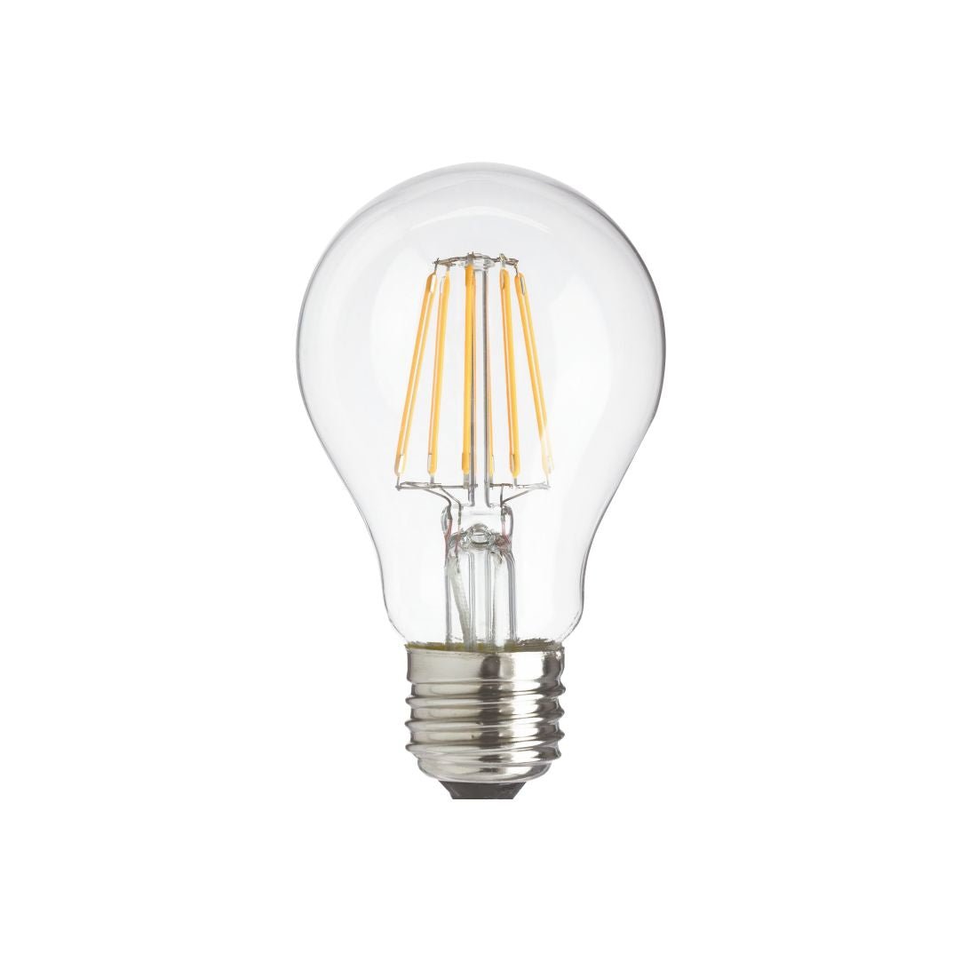 LED Filament Leuchtmittel E27, A60, 7W, 700lm, 2700K, transparentes Glas.