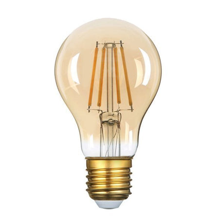 LED Filament Leuchtmittel E27, A60, Golden Glass, 8W, 2700K, dimmbar | Lichttechnik24.de.