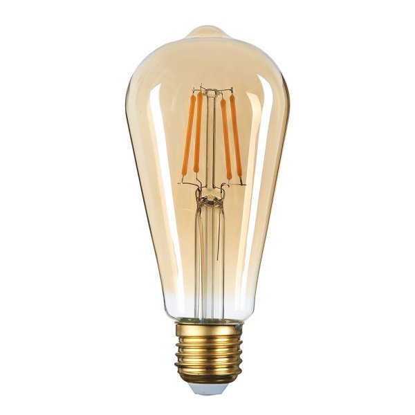 LED Filament Leuchtmittel E27,  Golden Glass, 8W, 2500K, dimmbar | Lichttechnik24.de.