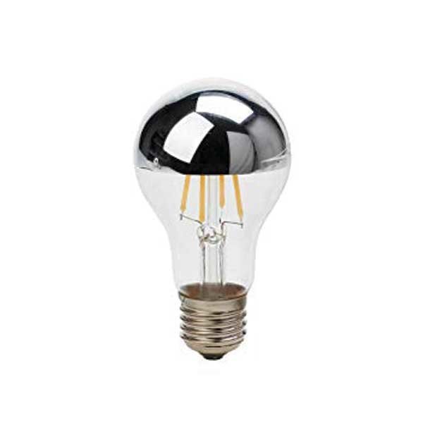 LED-Filament Leuchtmittel, E27, halb-silber, Ø 60 mm, 7 W, 800 lm, warmweiß.