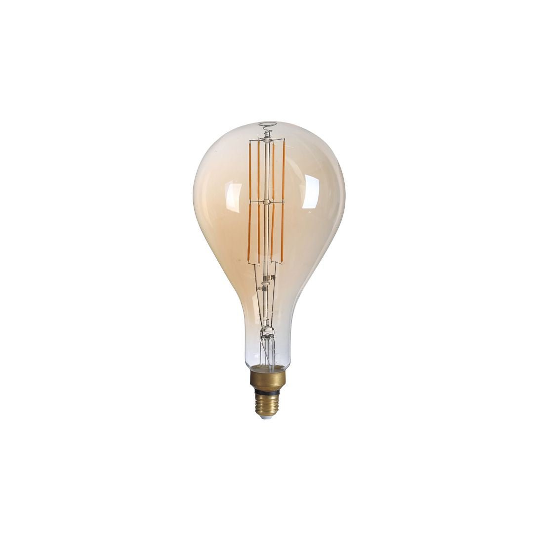 LED Filament Leuchtmittel, Vintage Lampe, PS160, gold, E 27, groß, Ø 160 mm, 8 W, 810 lm, dimmbar.