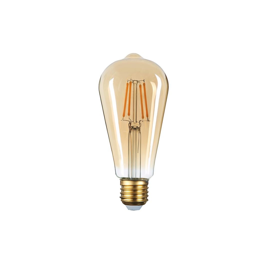 LED Filament Leuchtmittel, Vintage Lampe, ST64, gold, E27, Ø 65 mm, 4 W, 400 lm.