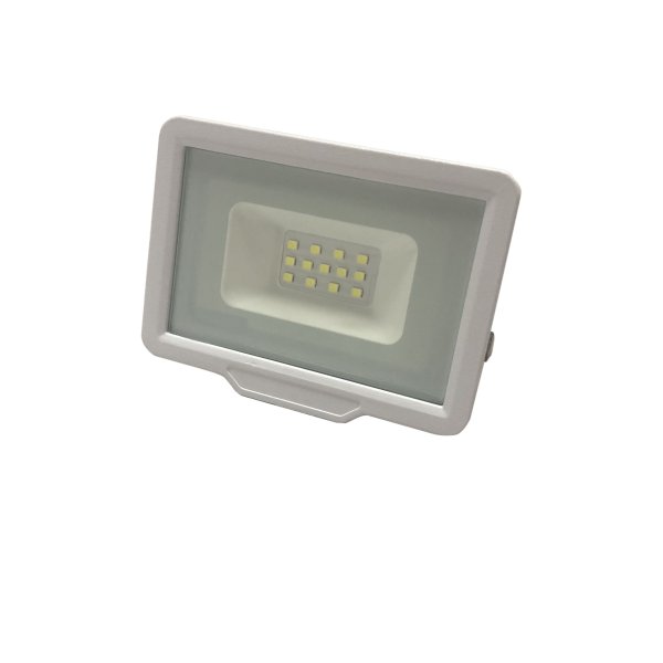 LED-Fluter, 10 W, 800 lm, 6000 K, weiß.