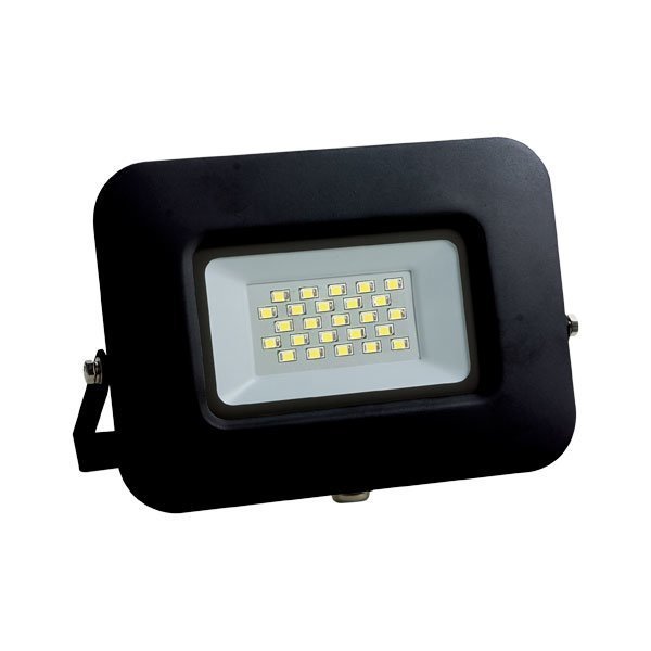 LED-Fluter, 20 W, 1700 lm, slim, schwarz, IP65, 4500 K (neutralweiß).