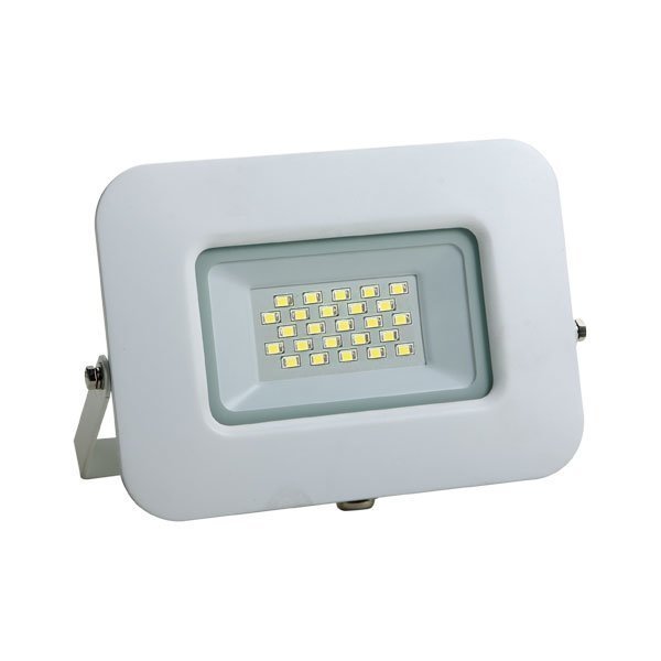 LED-Fluter, 20 W, 1700 lm, slim, weiß, IP65, 2800 K (warmweiß).