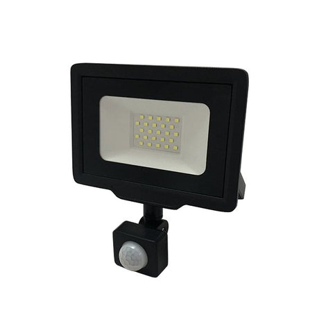 LED-Fluter, 20 W, 2700 K, IP65, Bewegungsmelder.