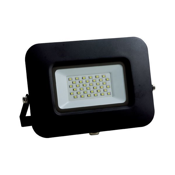LED-Fluter, 30 W, 2500 lm, slim, schwarz, IP65, 6000 K (kaltweiß).