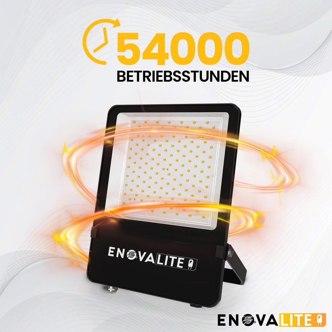 LED-Fluter, 300 W, 4000 K (neutralweiß), 39000 lm, schwarz, IP65, LUMILEDS LED.