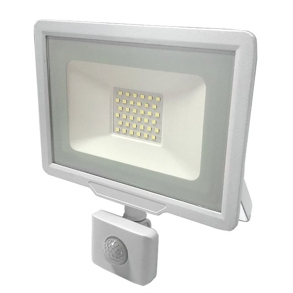 LED SMD Fluter weiß IP65 mit Bewegungsmelder.