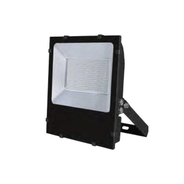 LED-Flutlicht mit Terminalblock, 100 W, 9000 lm, 6000 K (kaltweiß), schwarz, IP65.
