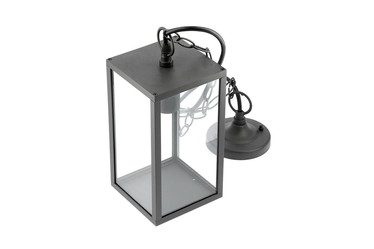 LED Gartenleuchte E27, Hängeleuchte, IP54, schwarz.